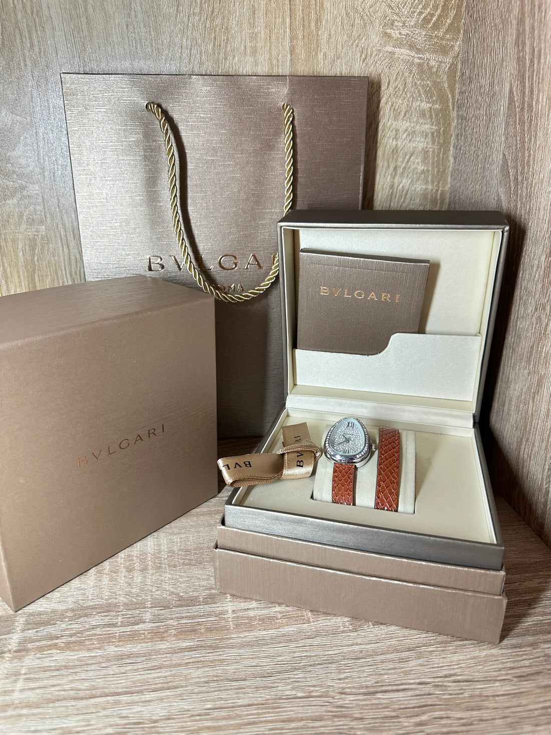BVLGARI SERPENTI DIAMONDS CUIR COFFRET