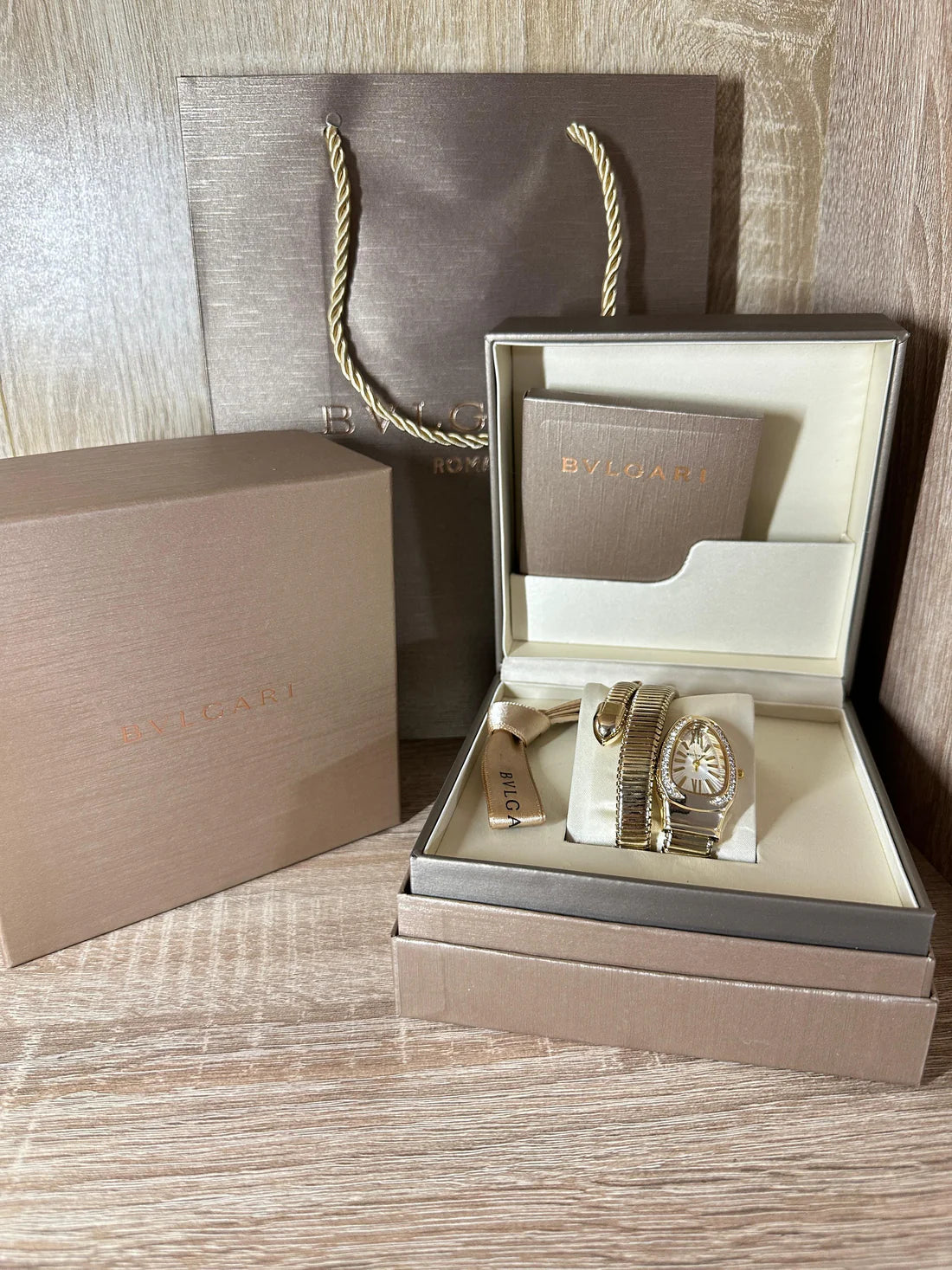 BVLGARI SERPENTI DIAMONDS DOUBLE BRACELET COFFRET