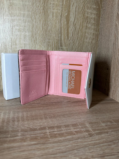 PORTE MONNAIE MK BLANC/MARRON