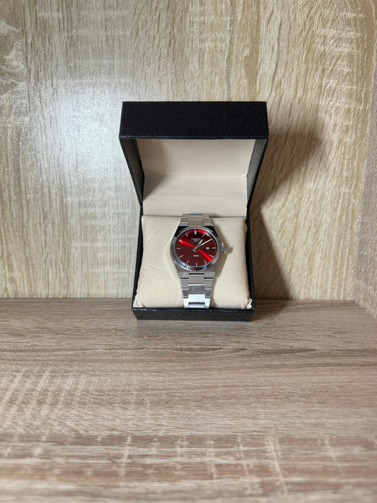 TISSOT ACIER HOMMES TABLE ROUGE